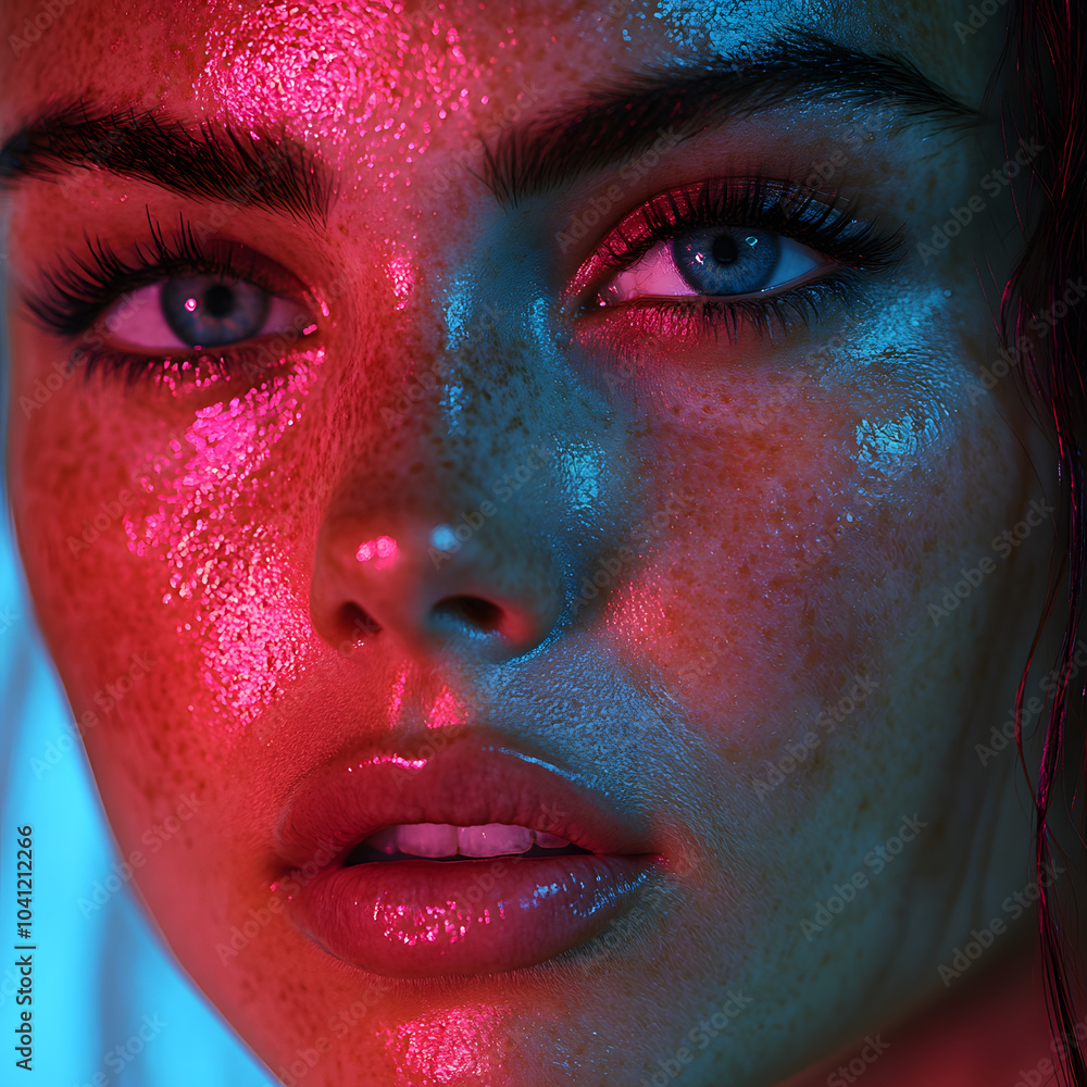 Female Portrait with Magenta Lighting Female Portrait with Magenta Lighting