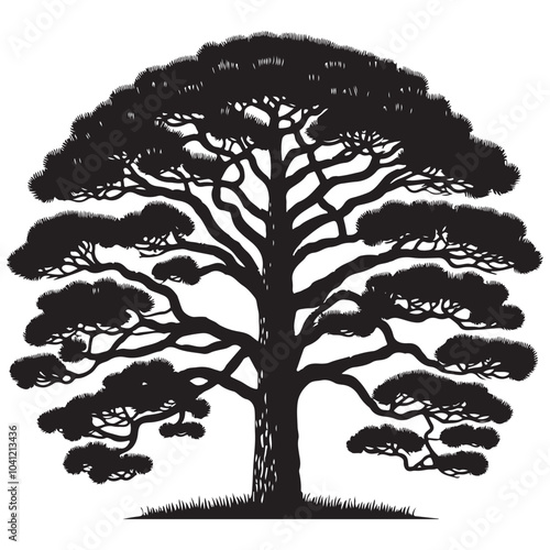 pine tree vector silhouette