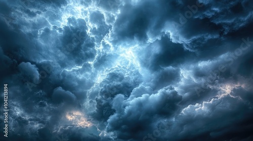 Advanced weather control technology in operation during contrasting stormy and clear skies