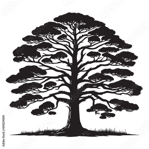 pine tree vector silhouette