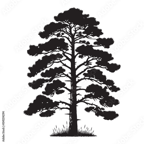 pine tree vector silhouette