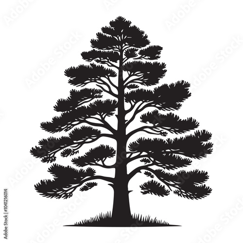 pine tree vector silhouette