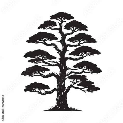 pine tree vector silhouette