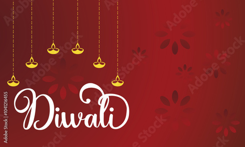 Happy Diwali. Indian festival of lights. festival of India, with candle and flower, objects, fire for greeting card, poster, postcard, invitation or background. Vector illustration. EPS 10