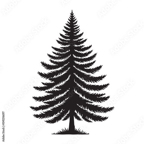 pine tree vector silhouette