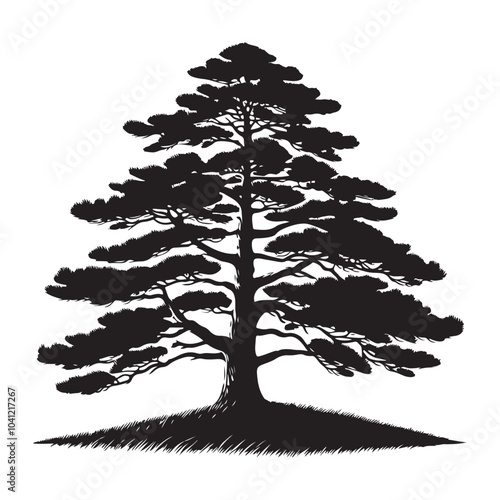 pine tree vector silhouette
