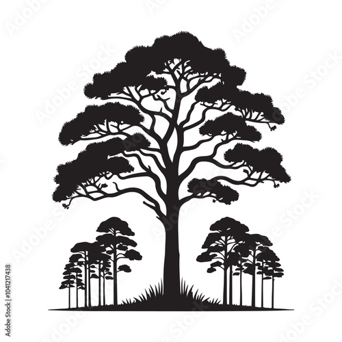 pine tree vector silhouette