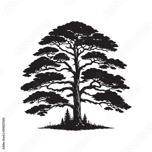 pine tree vector silhouette