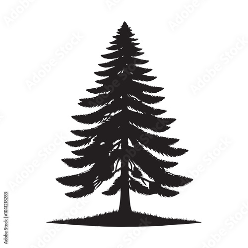 pine tree vector silhouette