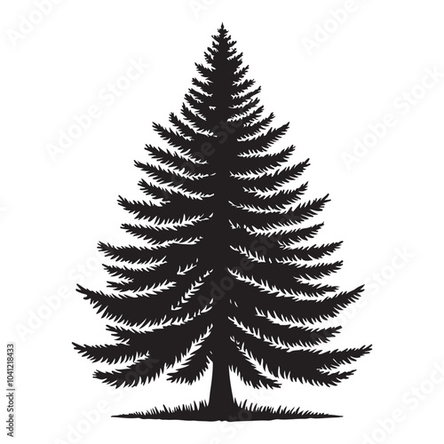 pine tree vector silhouette