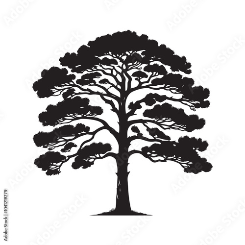 pine tree vector silhouette