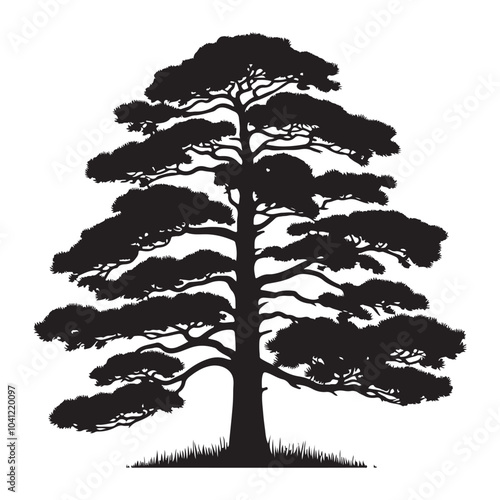 pine tree vector silhouette