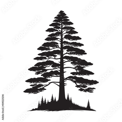 pine tree vector silhouette
