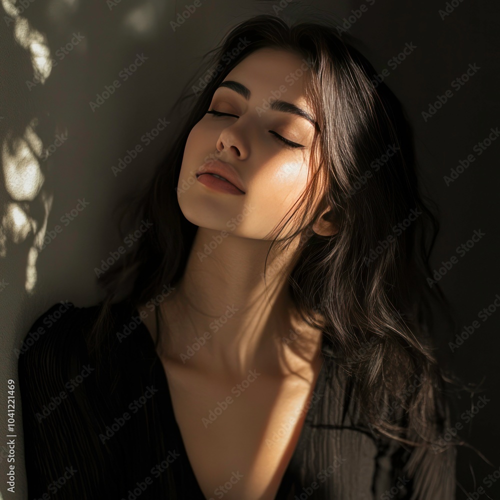 Beautiful woman in a minimalistic setting Beautiful woman in a minimalistic setting