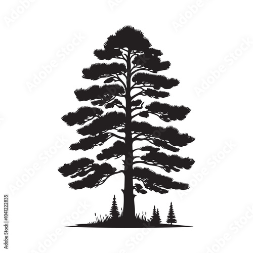 pine tree vector silhouette