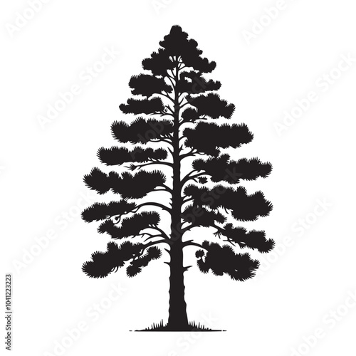 pine tree vector silhouette