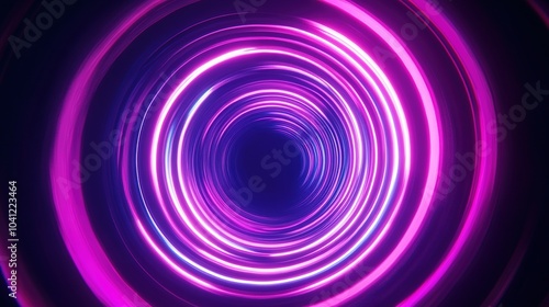 Vibrant Neon Circular Pattern Background