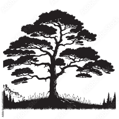 pine tree vector silhouette