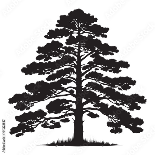 pine tree vector silhouette