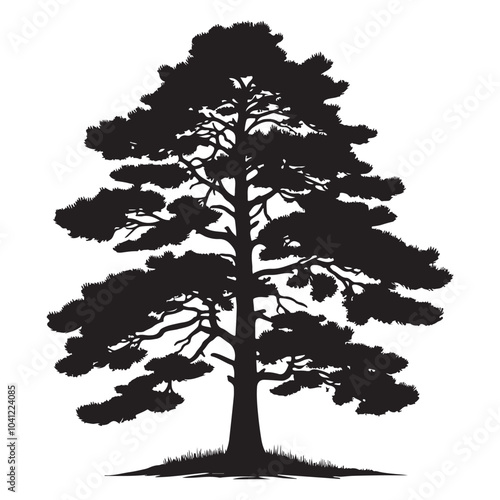 pine tree vector silhouette