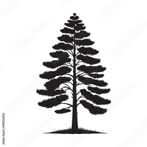 pine tree vector silhouette