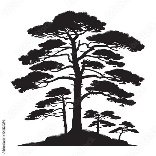 pine tree vector silhouette