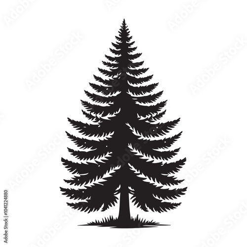 pine tree vector silhouette