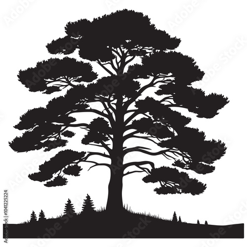 pine tree vector silhouette