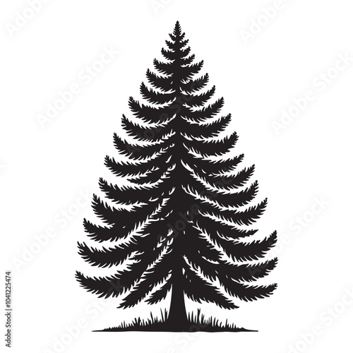 pine tree vector silhouette