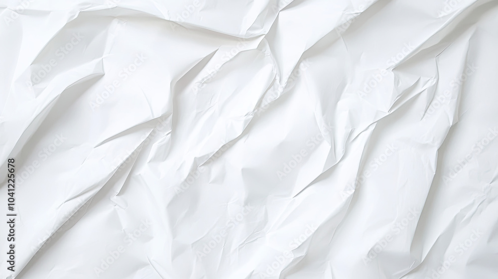 Fototapeta premium Paper texture background&nbsp;Crumpled White on Top view