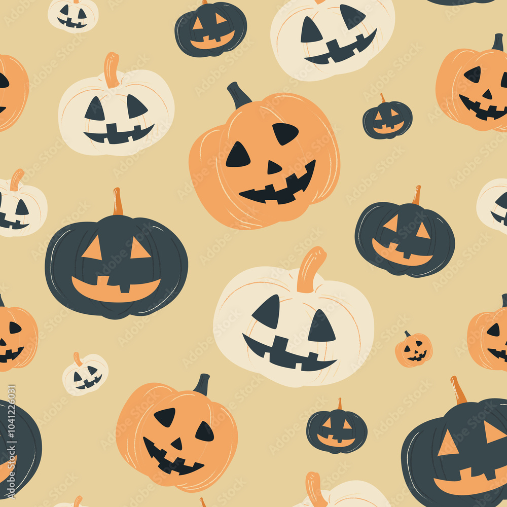 Seamless Halloween Pattern, Halloween background, Spooky and Festive Seamless Halloween Pattern, Halloween background, Spooky and Festive