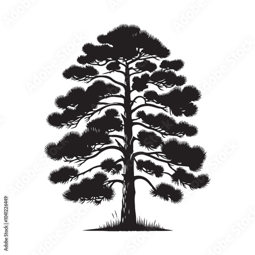 pine tree vector silhouette