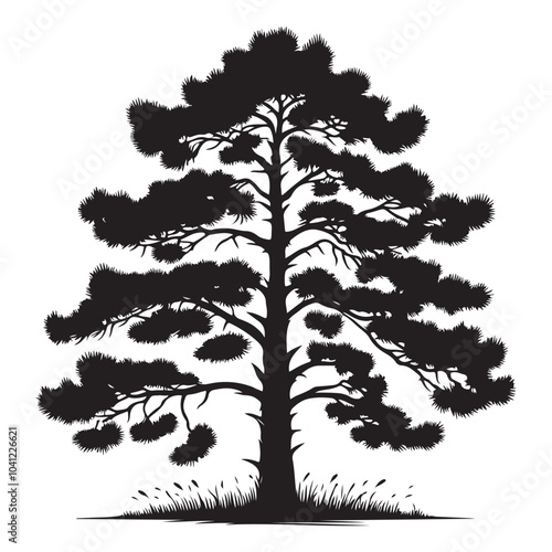 pine tree vector silhouette