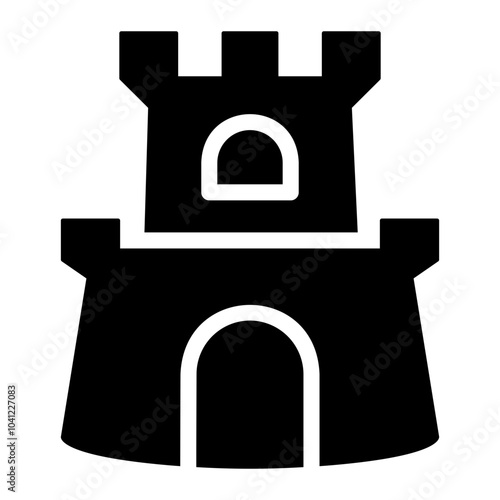 sand castle Solid icon