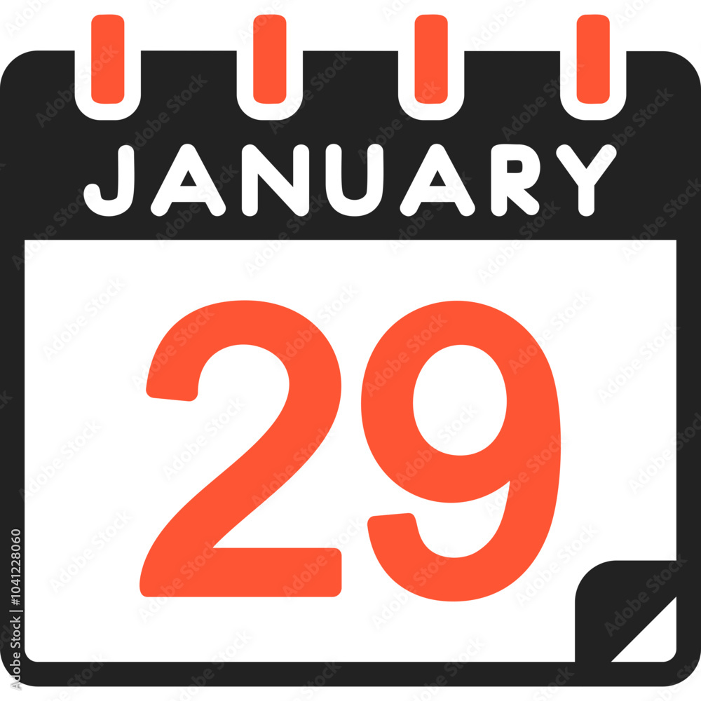 29 January Vector Icon Design 29 January Vector Icon Design