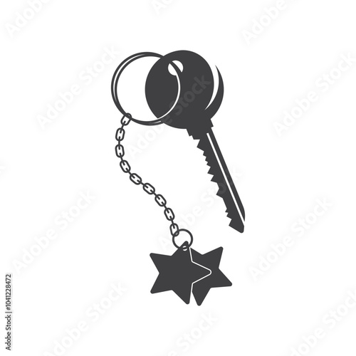 Key Icon Vector Illustration. Flat Key Icon Sign