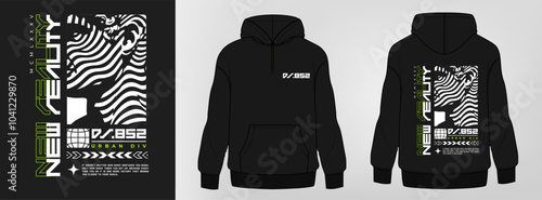 Men's hoddie mockup with print