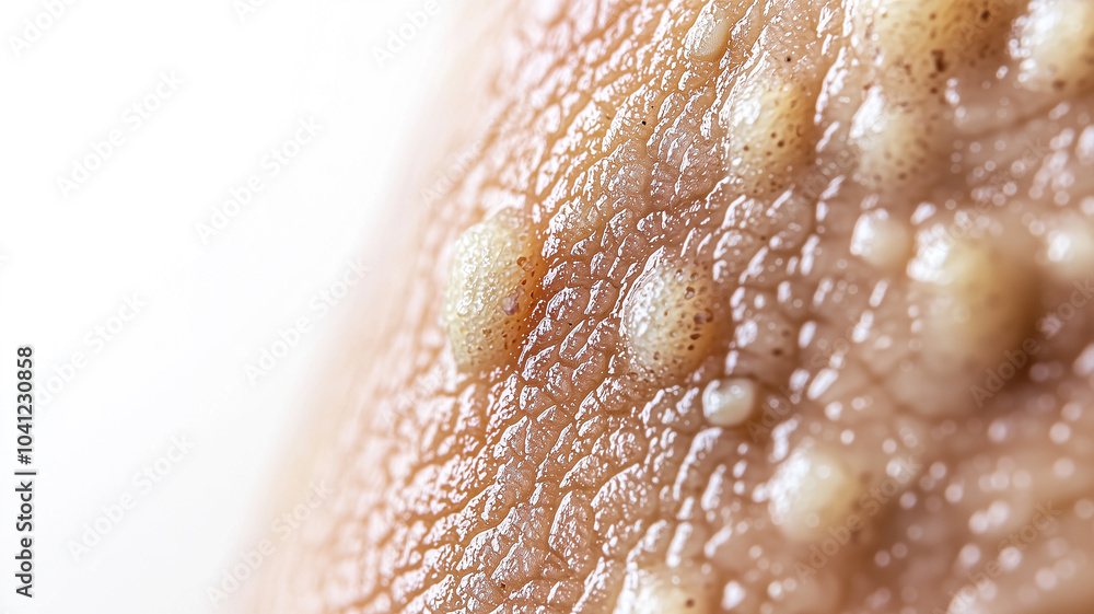 Fototapeta premium Skin Displaying Psoriasis Flare-Ups, Focusing on Scaly Lesions..
