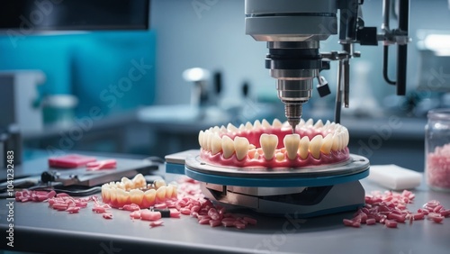 Dental milling machine for precise plastic crown production, featuring advanced cutting technology, essential dentist tools, and efficient artificial teeth manufacturing for optimal dental solutions.