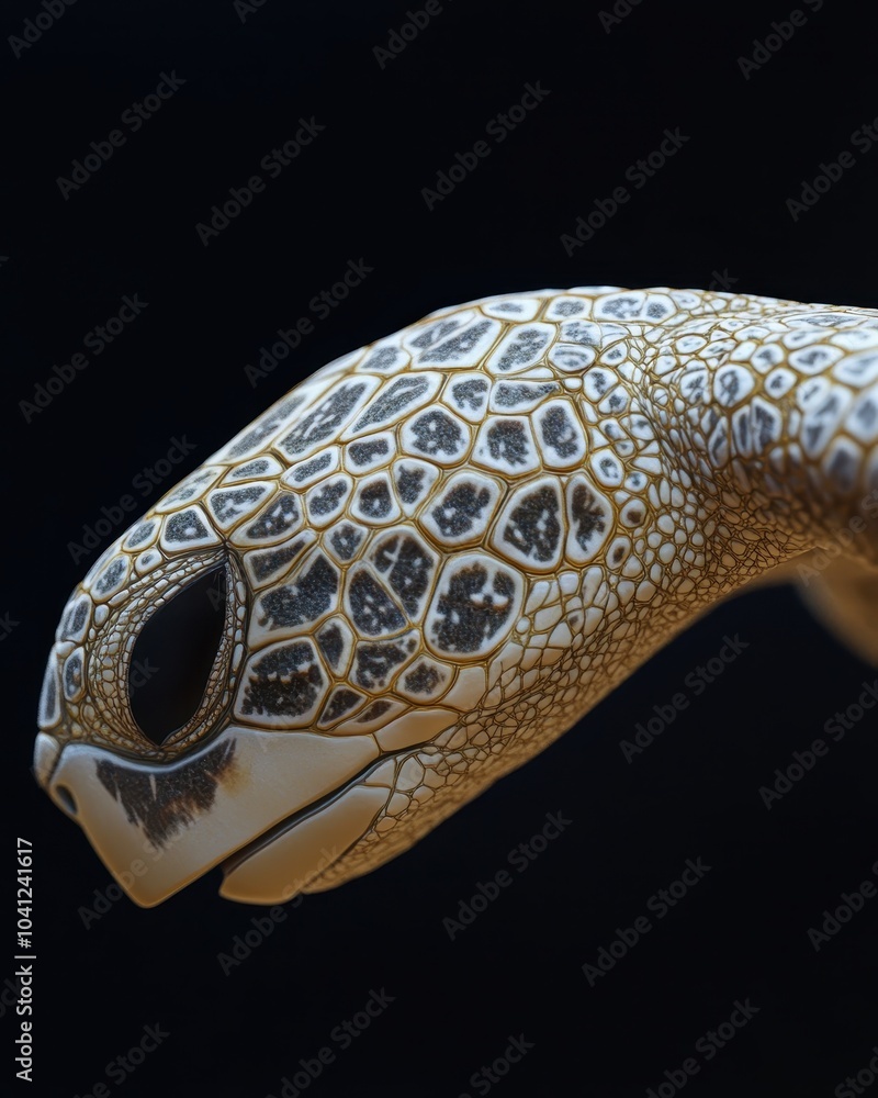 Naklejka premium Close-up View of Sea Turtle Flipper and Head