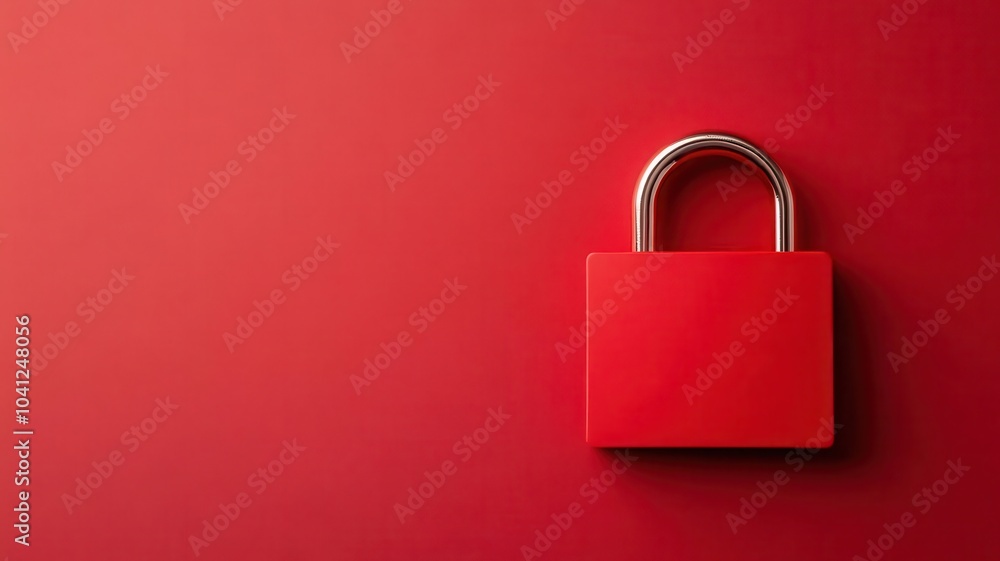 A vibrant red padlock against a matching background, symbolizing security and privacy. A vibrant red padlock against a matching background, symbolizing security and privacy.