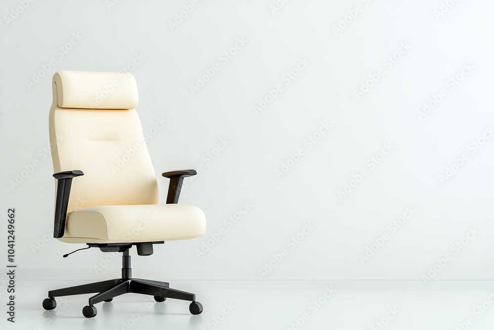 Modern ergonomic office chair in minimalistic workspace for enhanced comfort and productivity Modern ergonomic office chair in minimalistic workspace for enhanced comfort and productivity