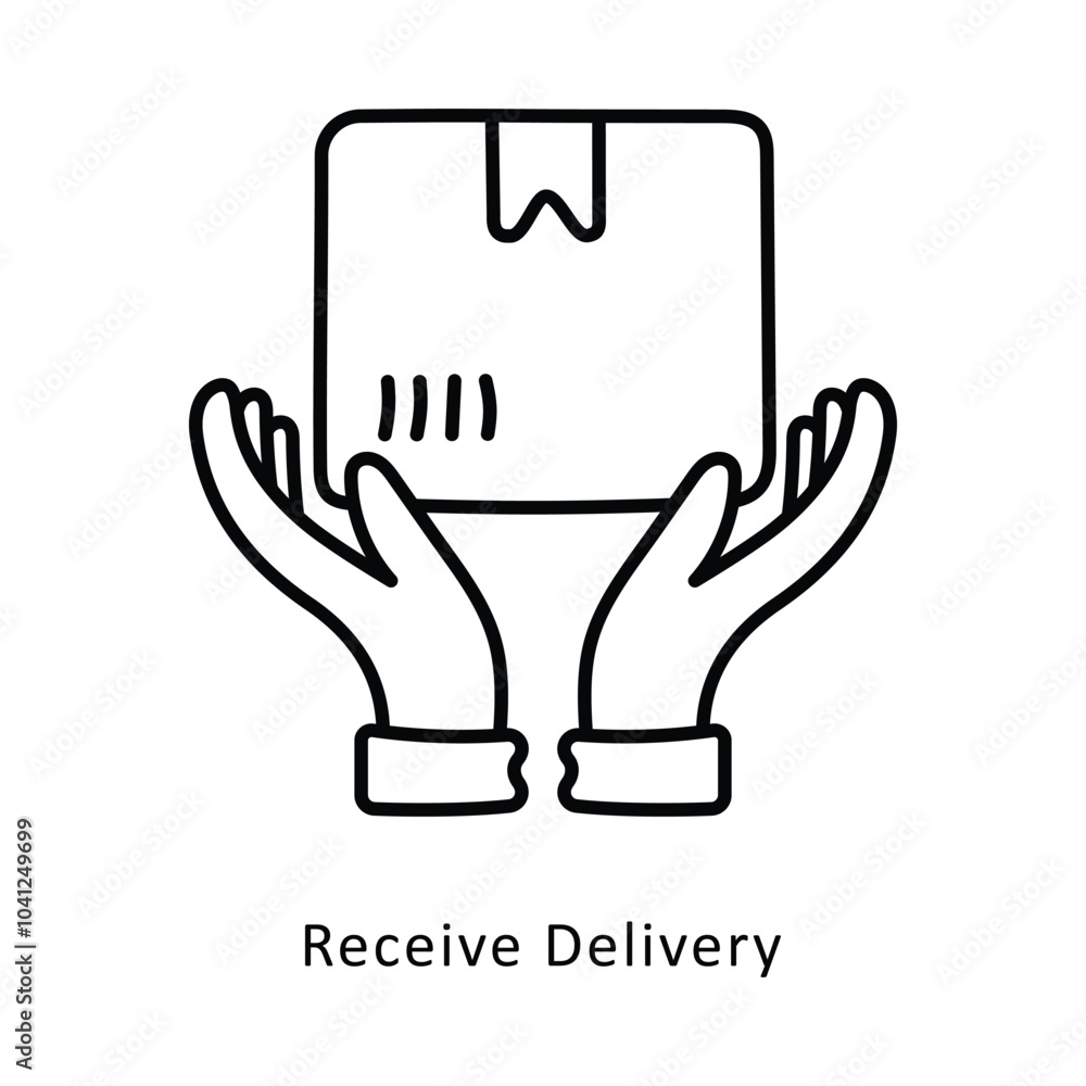 Obraz premium Receive Delivery isometric stock illustration. EPS File stock illustration