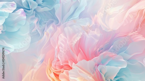 Elegant Floral Abstractions, delicate patterns in soft hues, ideal for enhancing graphic design projects, adding sophistication to digital art and creative compositions.