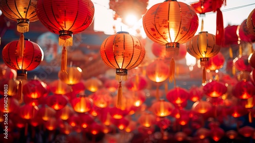 Chinese New Year Lantern  in china town  Chinese New Year in festival Lantern celebration.