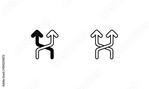 Shuffle  vector icon stock illustration