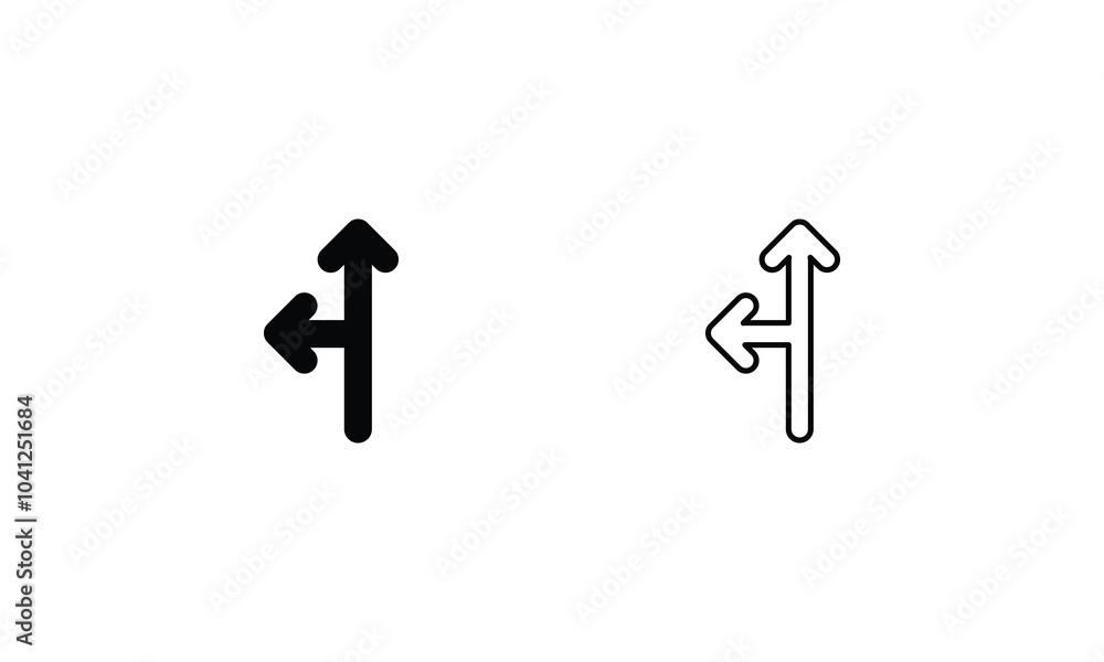 Go Left vector icon stock illustration Go Left vector icon stock illustration