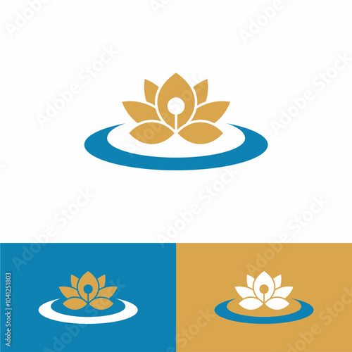 Lotus Place Logo Design Vector