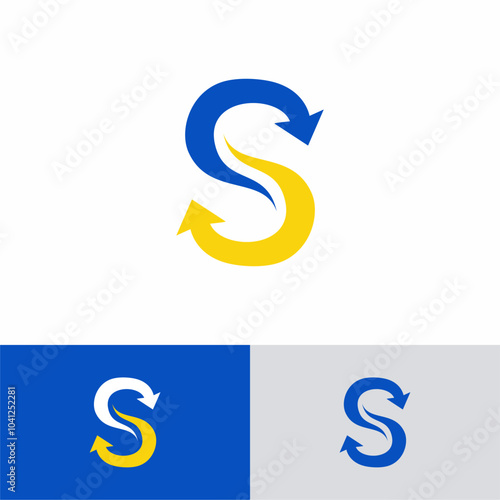 Letter S and Infinity Loop logo Design Vector