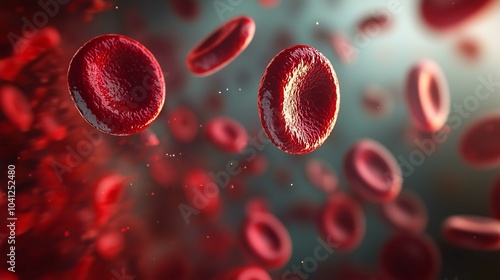 Blood cells and red blood cells. medical illustration. The concept of blood laboratory testing. 